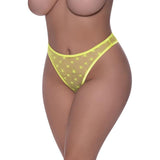 High Waist Micro Star Thong Lime - Naughty by Nature Adult Store