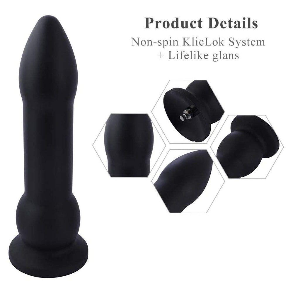 Hismith - 10.43in Silicone Black Bullet (KlicLok) - Naughty by Nature Adult Store