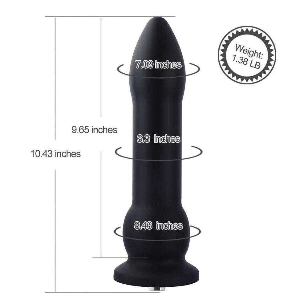 Hismith - 10.43in Silicone Black Bullet (KlicLok) - Naughty by Nature Adult Store