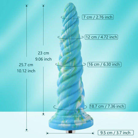 HiSmith - 10" Silicone Aqua Awl Dildo (KlicLok) - Naughty by Nature Adult Store