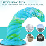 Hismith 10.12in Awl Shape Mixed Colors Silicone Dildo with Suction Cup - Sex Toys