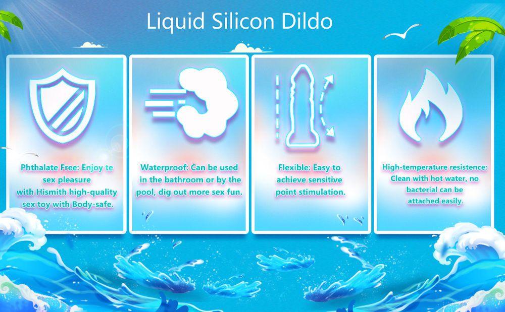 Hismith 10.12in Awl Shape Mixed Colors Silicone Dildo with Suction Cup - Sex Toys