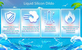 Hismith 10.12in Awl Shape Mixed Colors Silicone Dildo with Suction Cup - Sex Toys
