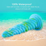 Hismith 10.12in Awl Shape Mixed Colors Silicone Dildo with Suction Cup - Sex Toys