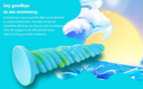 Hismith 10.12in Awl Shape Mixed Colors Silicone Dildo with Suction Cup - Sex Toys