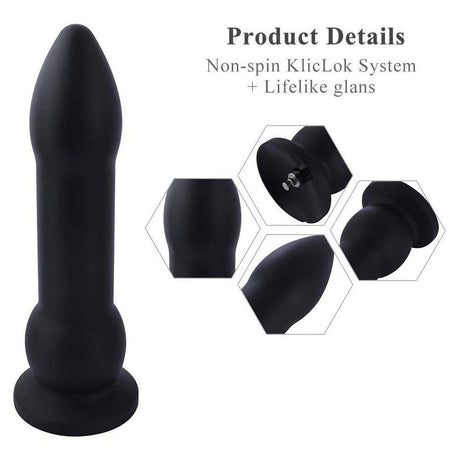Hismith - 10.43in Silicone Black Bullet (KlicLok) - Sex Toys