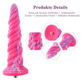 Hismith 10in Monster Series Vibrating Pink Swirl Awl Silicone - Naughty by Nature Adult Store