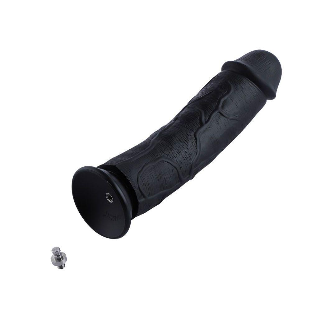 HiSmith - 11" Silicone Black Curved Dildo (KlicLok) - Sex Toys
