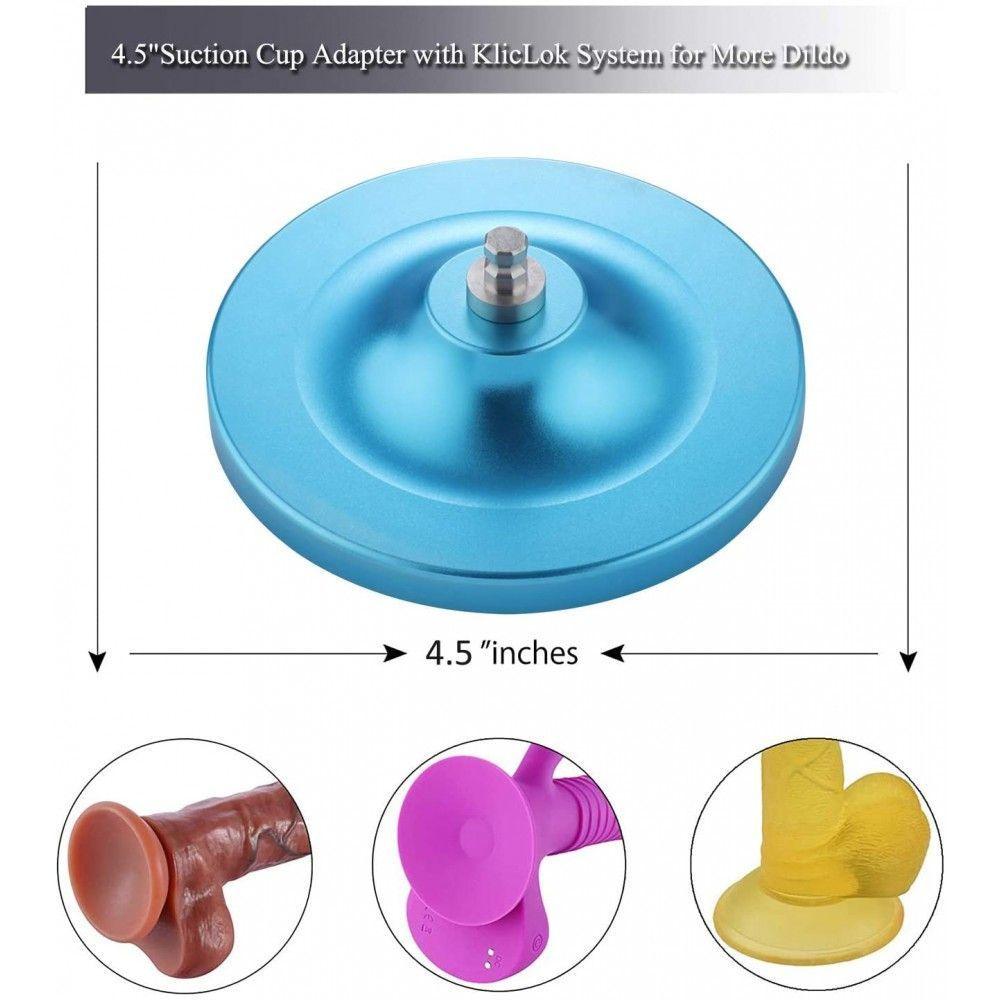 HiSmith - 4.5" Blue Suction Cup Adaptor (KlicLok) - Naughty by Nature Adult Store