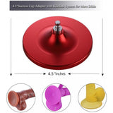 HiSmith - 4.5" Red Suction Cup Adaptor (KlicLok) - Sex Toys