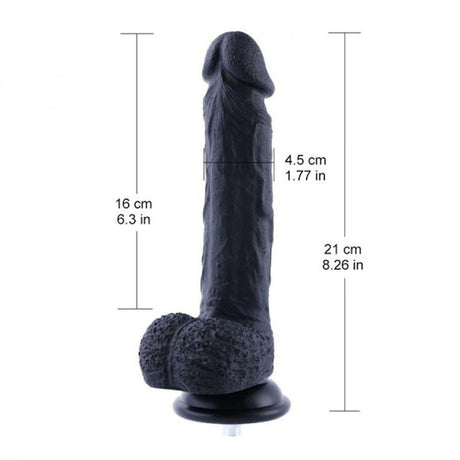 HiSmith - 8.3" Silicone Black Dildo (KlicLok) - Naughty by Nature Adult Store