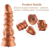 HiSmith - 8.5" Silicone Golden Monster Dildo (KlicLok) - Naughty by Nature Adult Store