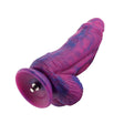 HiSmith - 9.5" Silicone Purple and Blue Monster Dildo (KlicLok) - Naughty by Nature Adult Store