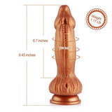HiSmith - 9.45" Silicone Gold Monster Dildo (KlicLok) - Sex Toys