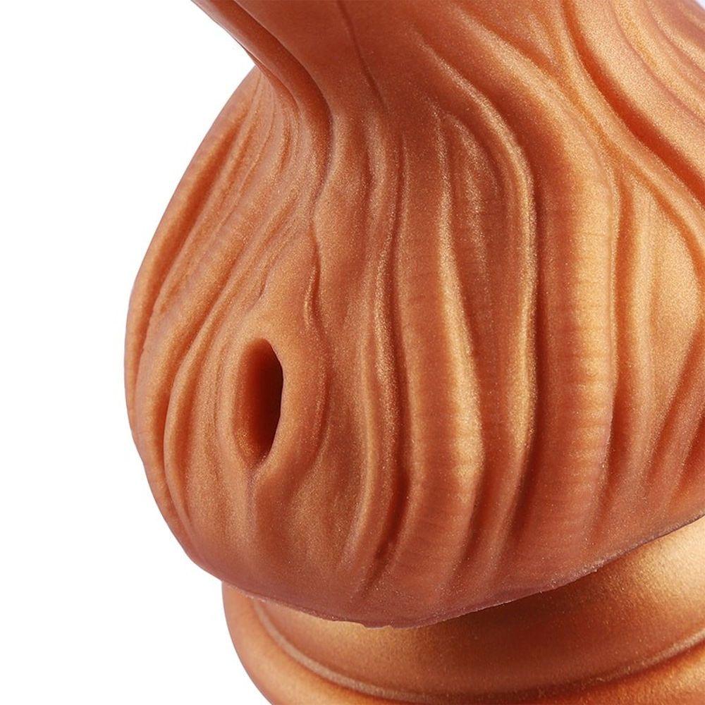 HiSmith - 9.45" Silicone Gold Monster Dildo (KlicLok) - Sex Toys
