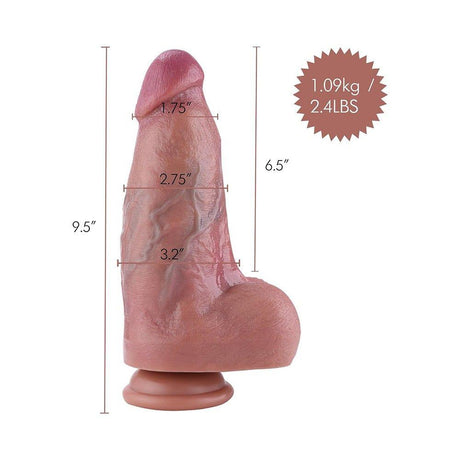 HiSmith - 9.5” Silicone Realistic Dual - Density Thick Dildo - MACHINES - PREMIUM