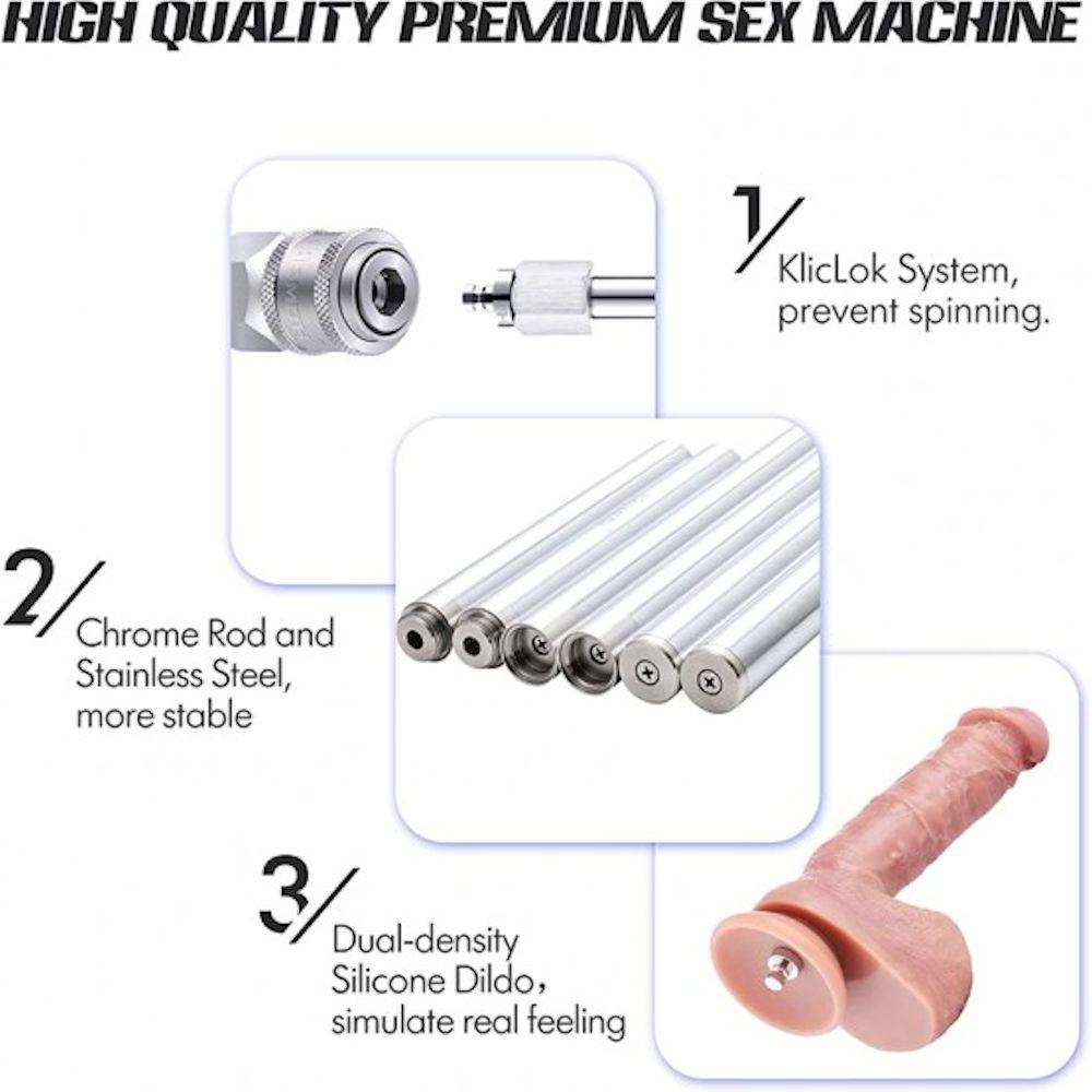 Hismith & Wildolo Intelligent APP Controlled Premium Sex Machine with KlicLok System - Naughty by Nature Adult Store