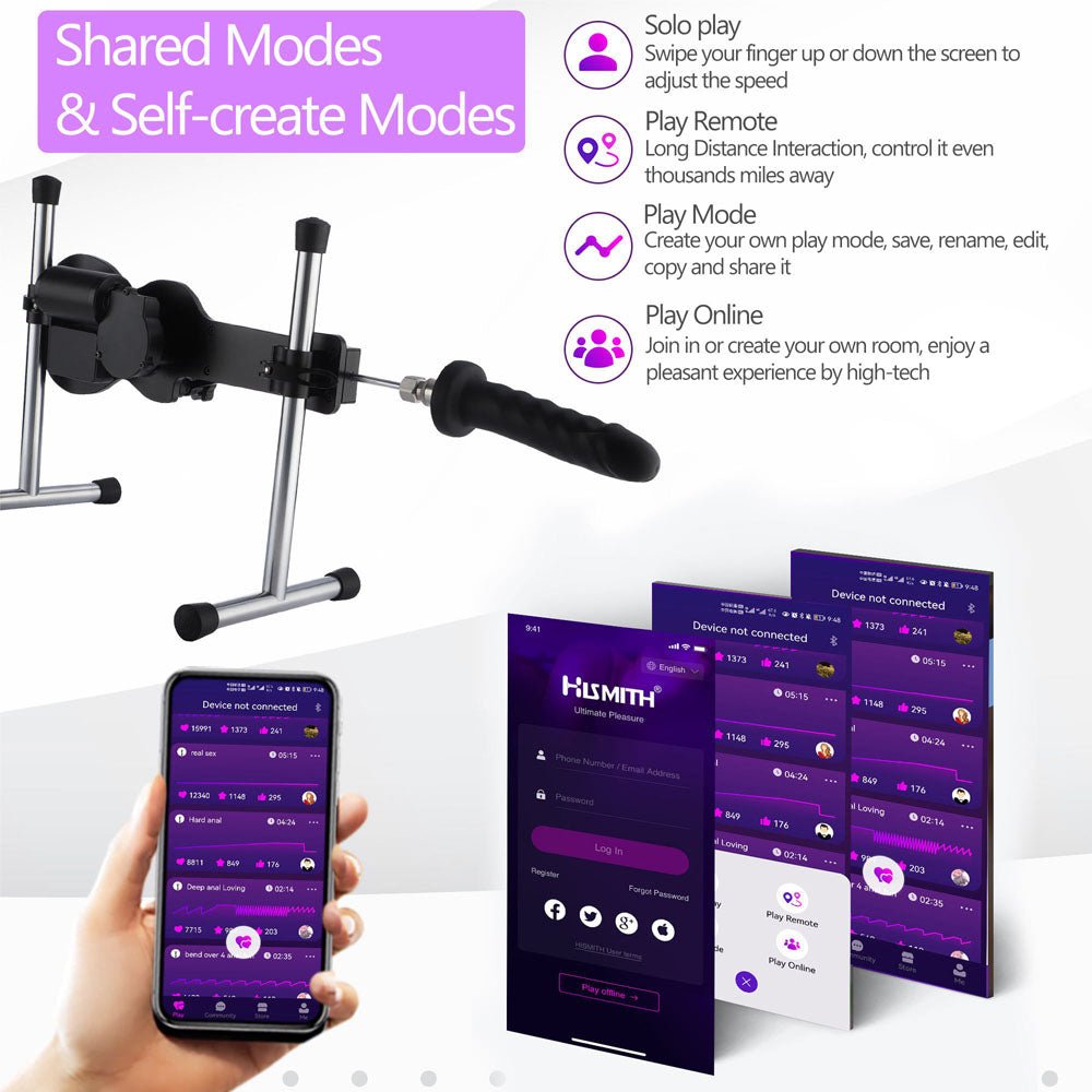 Hismith Mini Pro Sex Machine App Control & Remote - MACHINES-PREMIUM