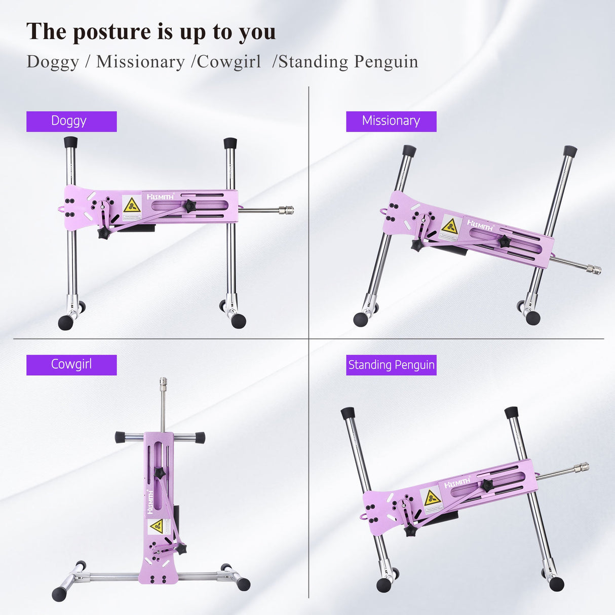 Hismith Premium Sex Machine Pink Mains Powered App Control & Remote - MACHINES-PREMIUM