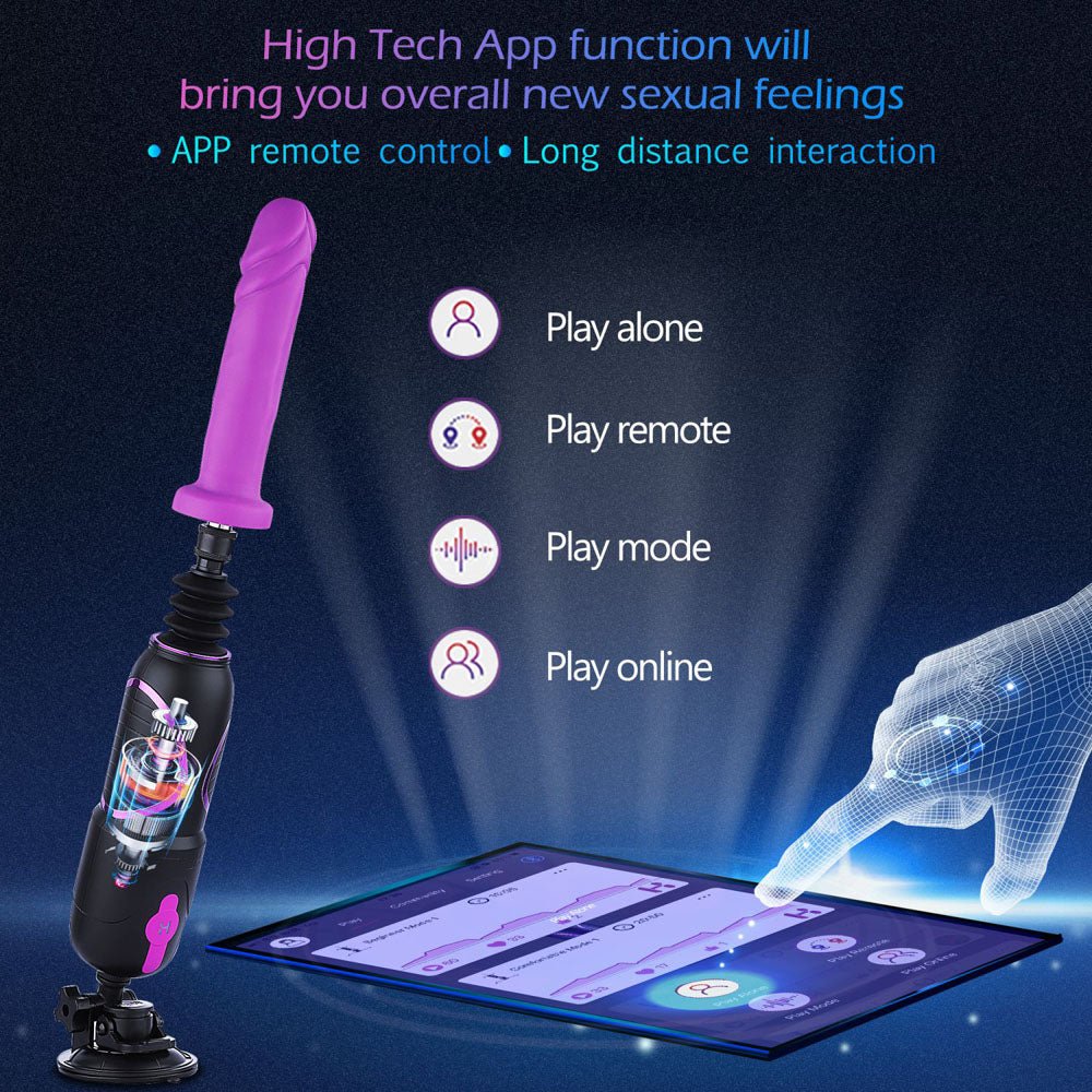 Hismith Pro Traveler 2.0 Mains Powered Portable Sex Machine App Control Remote - MACHINES-PREMIUM