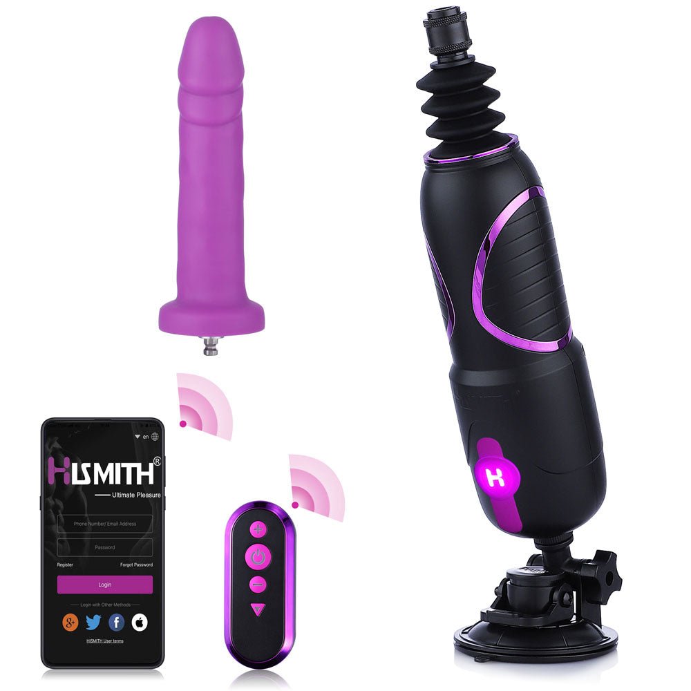 Hismith Pro Traveler 2.0 Mains Powered Portable Sex Machine App Control Remote - MACHINES-PREMIUM