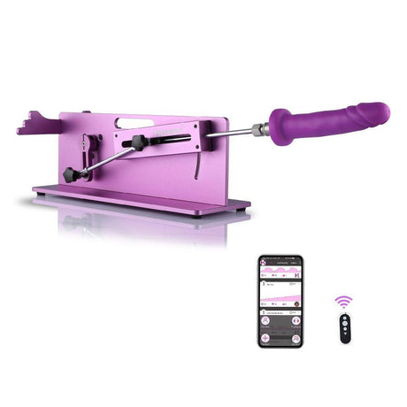 HiSmith Tabletop 2.0 Pro Purple APP, Remote, Wire 3 In 1 Control Premium Sex Machine - MACHINES - PREMIUM