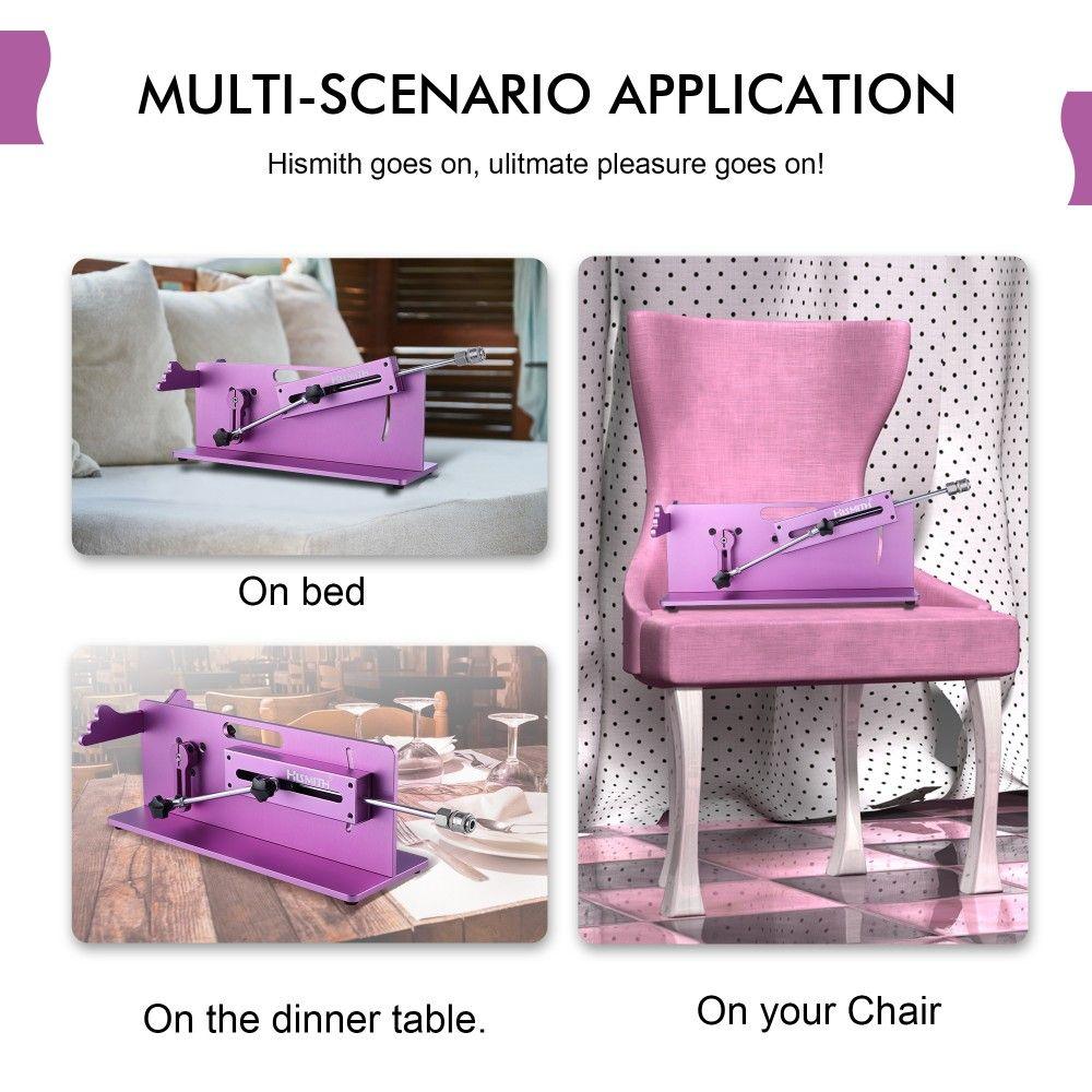 HiSmith Tabletop 2.0 Pro Purple APP, Remote, Wire 3 In 1 Control Premium Sex Machine - MACHINES - PREMIUM
