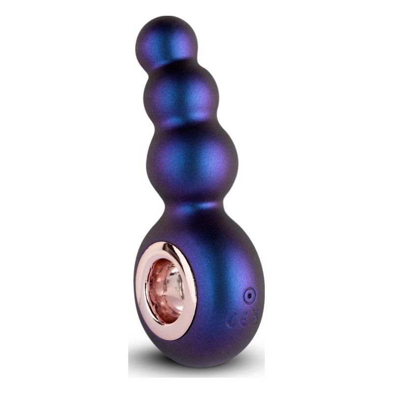 Hueman Outer Space Beaded Silicone Vibrating Anal Plug – 10 Modes - Adult Toys