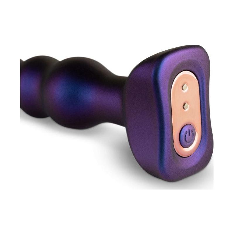 Hueman Space Invader Vibrating Anal Plug – Ribbed Silicone Butt Plug - Adult Toys