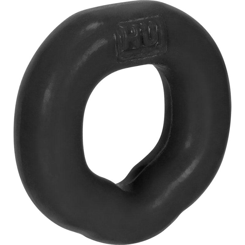 Hunkyjunk FIT Ergo Long - Wear Silicone Cock Ring – Tar Black - Adult Toys