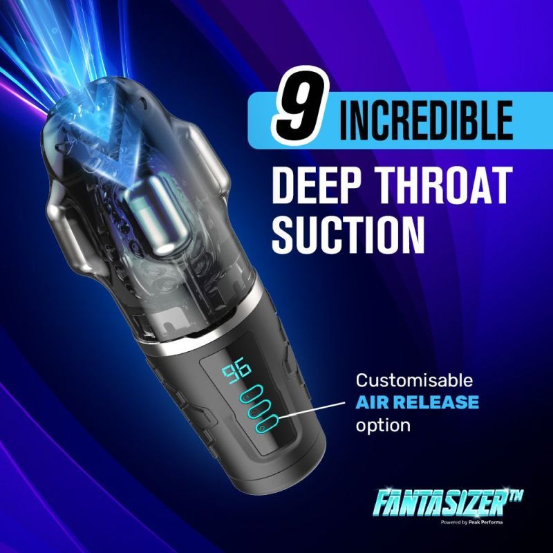 Hypershaker Automatic App Controlled LCD Masturbator Black - Adult Toys