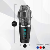 Hypershaker Automatic App Controlled LCD Masturbator Black - Adult Toys