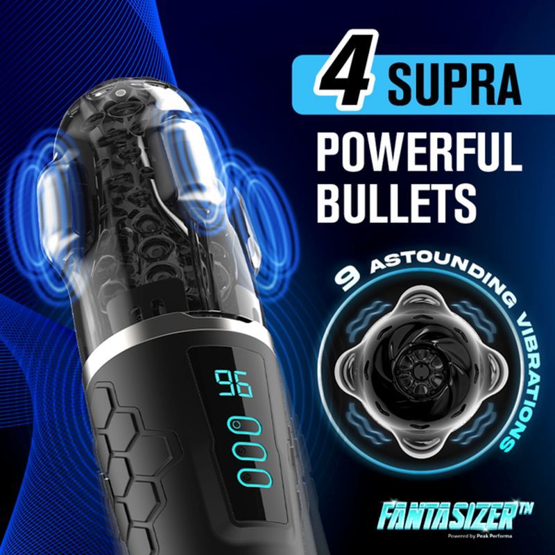 Hypershaker Automatic App Controlled LCD Masturbator Black - Adult Toys