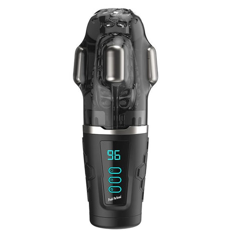 Hypershaker Automatic App Controlled LCD Masturbator Black - Adult Toys