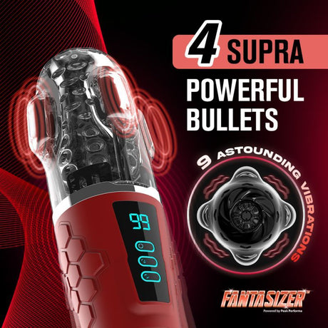 Hypershaker Automatic App Controlled LCD Masturbator Red - Adult Toys