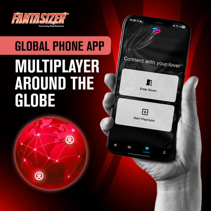 Hypershaker Automatic App Controlled LCD Masturbator Red - Adult Toys