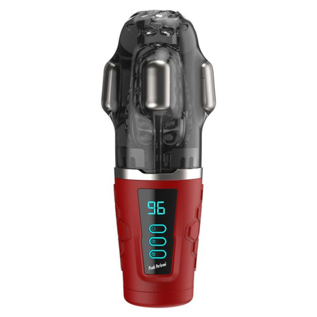 Hypershaker Automatic App Controlled LCD Masturbator Red - Adult Toys
