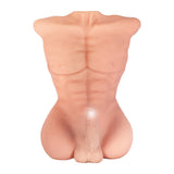 Male Sex Doll Torso With 8 Inch Dildo Muscular Abs Realistic TPE