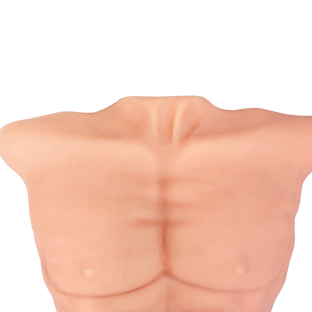 Male Sex Doll Torso With 8 Inch Dildo Muscular Abs Realistic TPE