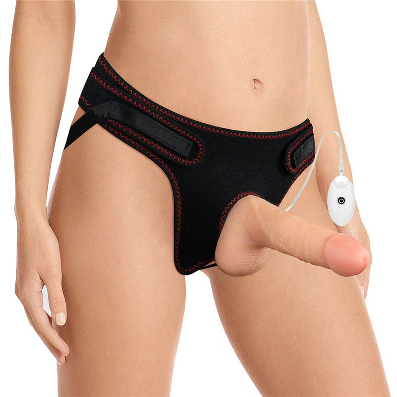Ingen Vibrating Easy Strap - On Set - Flesh (7'') - STRAP - ONS
