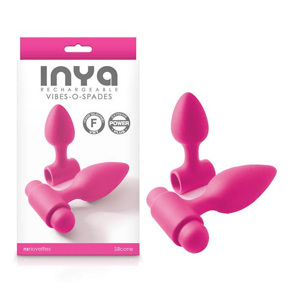 INYA Vibes - O - Spades - Pink Vibrating Butt Plugs - Set of 2 - ANAL TOYS