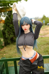 Irontech Blue Hair Sex Doll Joline 159cm S41 Plus Life Size TPE Body - Sex Doll