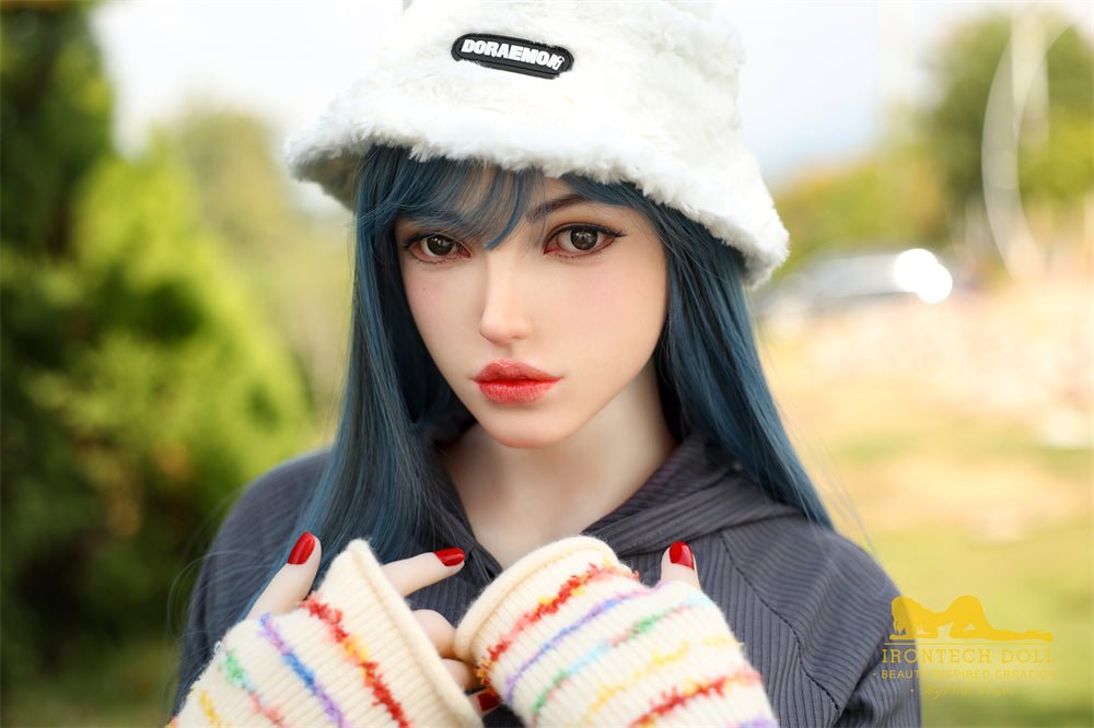 Irontech Blue Hair Sex Doll Joline 159cm S41 Plus Life Size TPE Body - Sex Doll