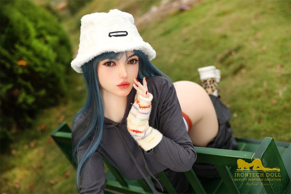 Irontech Blue Hair Sex Doll Joline 159cm S41 Plus Life Size TPE Body - Sex Doll
