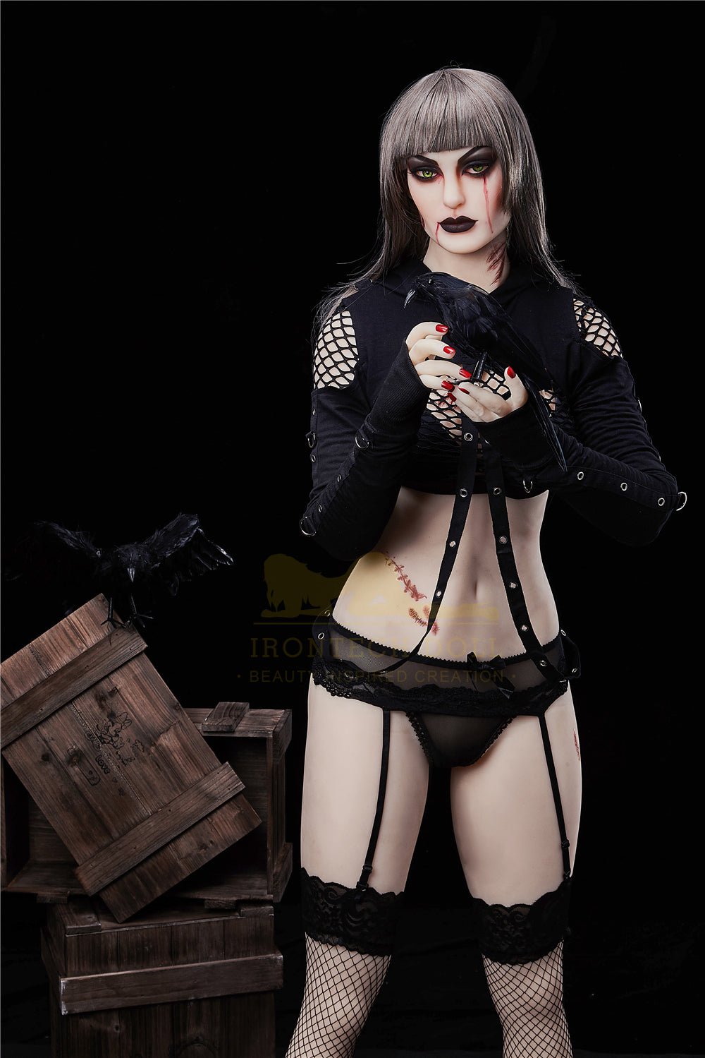 Irontech Gothic Sex Doll Mia 168cm Life Size TPE Doll With Steel Skeleton - Sex Doll