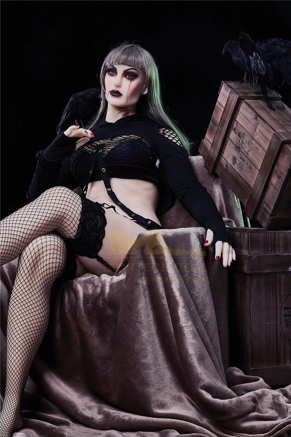 Irontech Gothic Sex Doll Mia 168cm Life Size TPE Doll With Steel Skeleton - Sex Doll