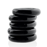 Jacker Stack 5 Pc Strong Cock Ring Black - Adult Toys