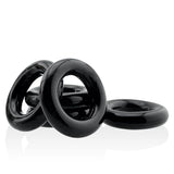 Jacker Stack 5 Pc Strong Cock Ring Black - Adult Toys