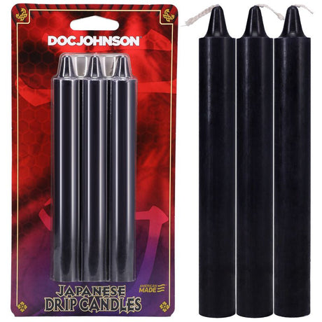 Japanese Drip Candles - Black - Black 3 - Pack - CANDLES