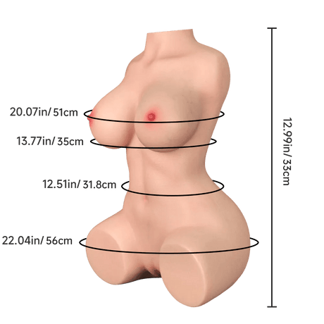 Jasmine Portable Mini Silicone Sex Doll Torso for Beginners - Sex Doll